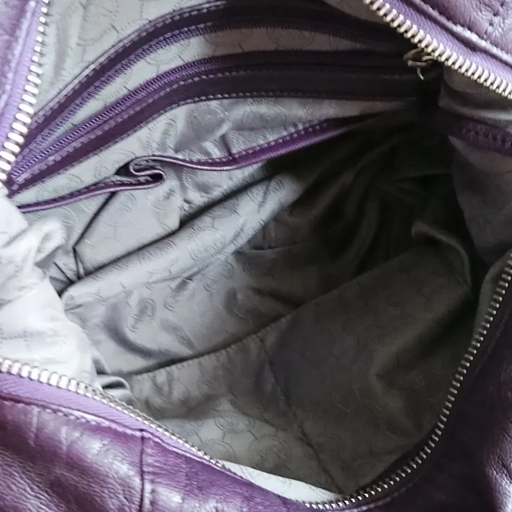 MICHAEL KORS Gibson Rich purple Leather Satchel